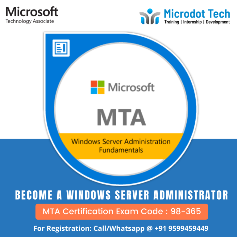Exam 98-365 : Windows Server Administration Fundamentals | Register @ 7827574047